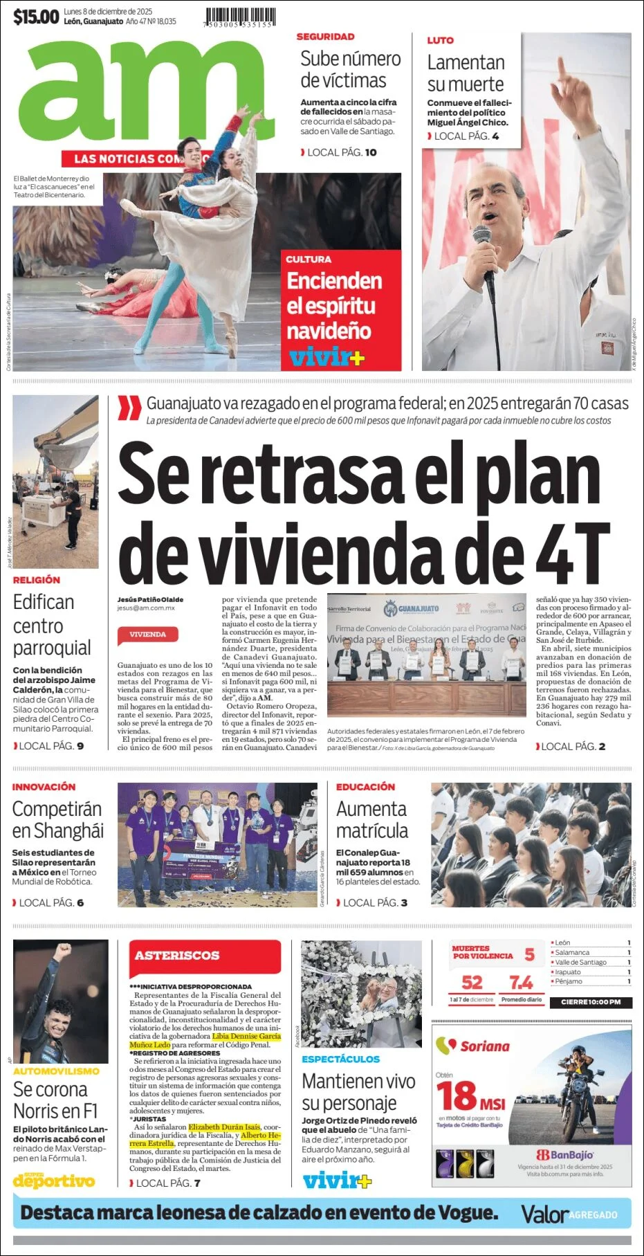 Portada de Am Corredor Industrial del lunes, 8 de diciembre de 2025