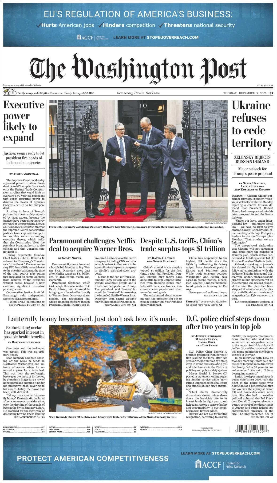 Portada de The Washington Post