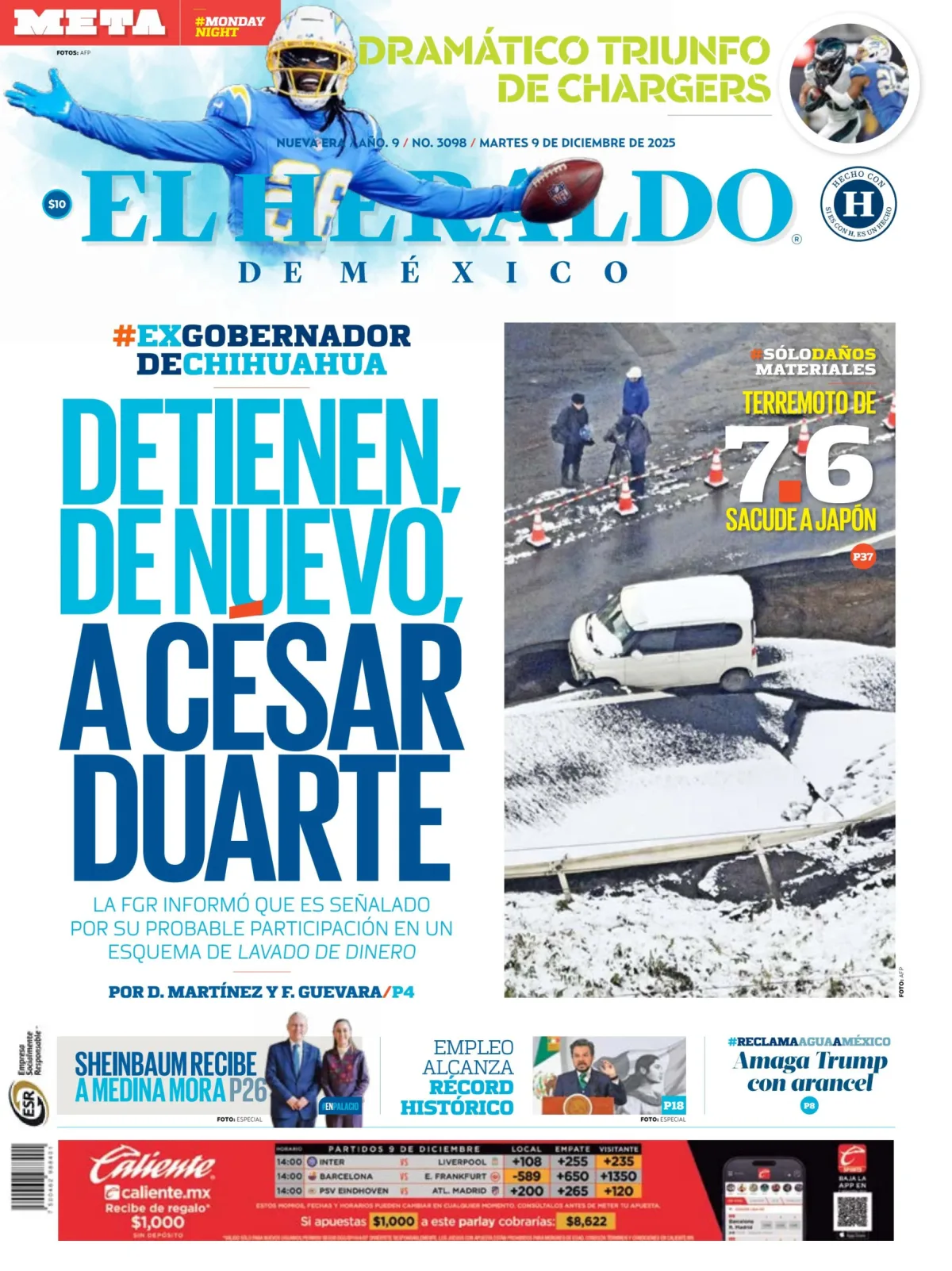 Portada de El Heraldo de Mexico