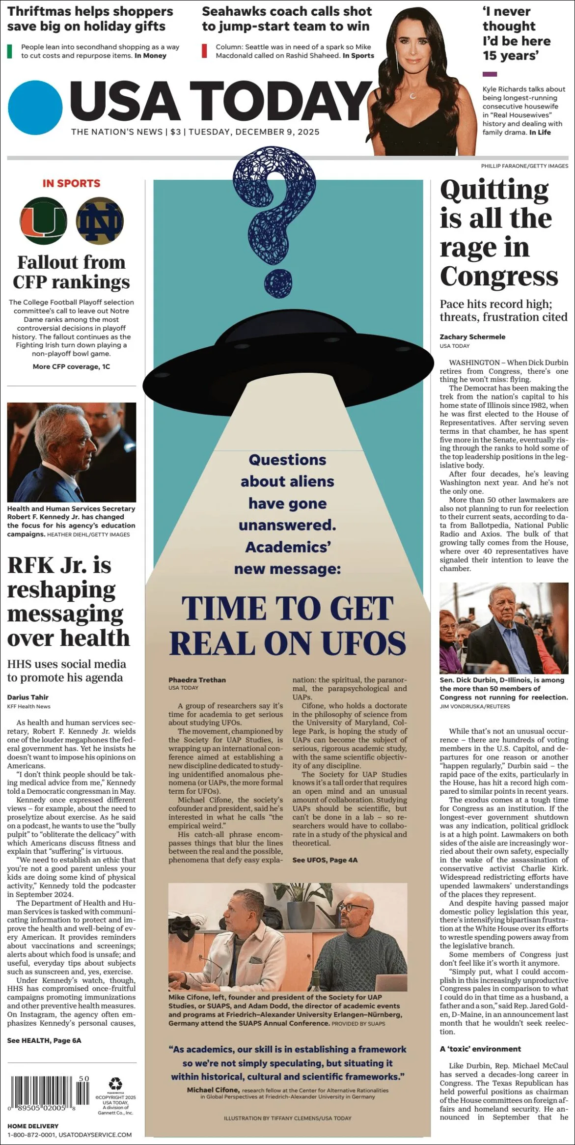 Portada de Usa Today