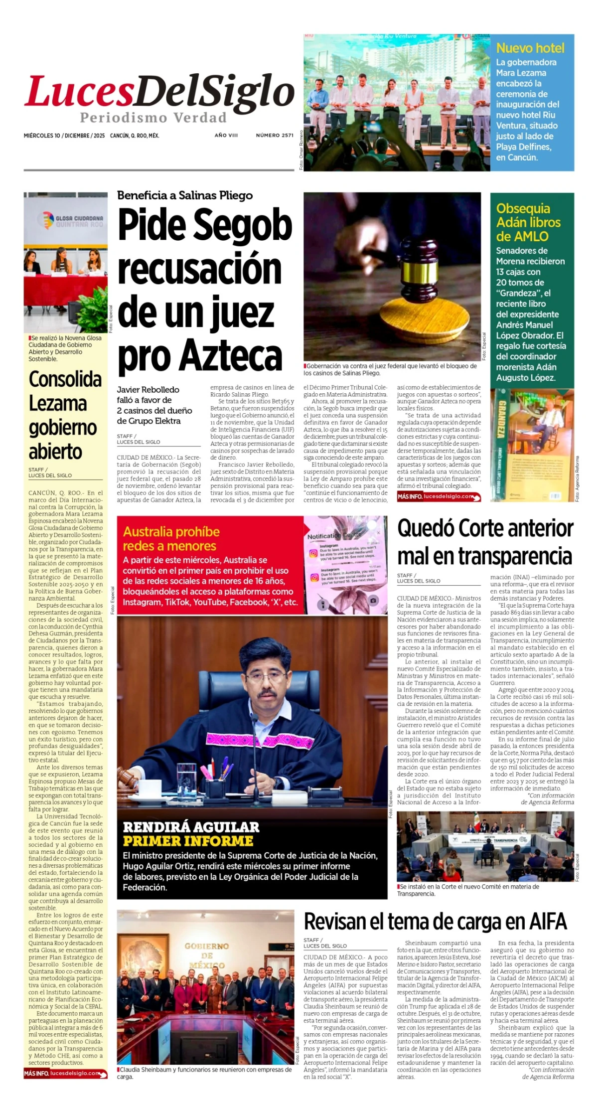 Portada de Luces del Siglo