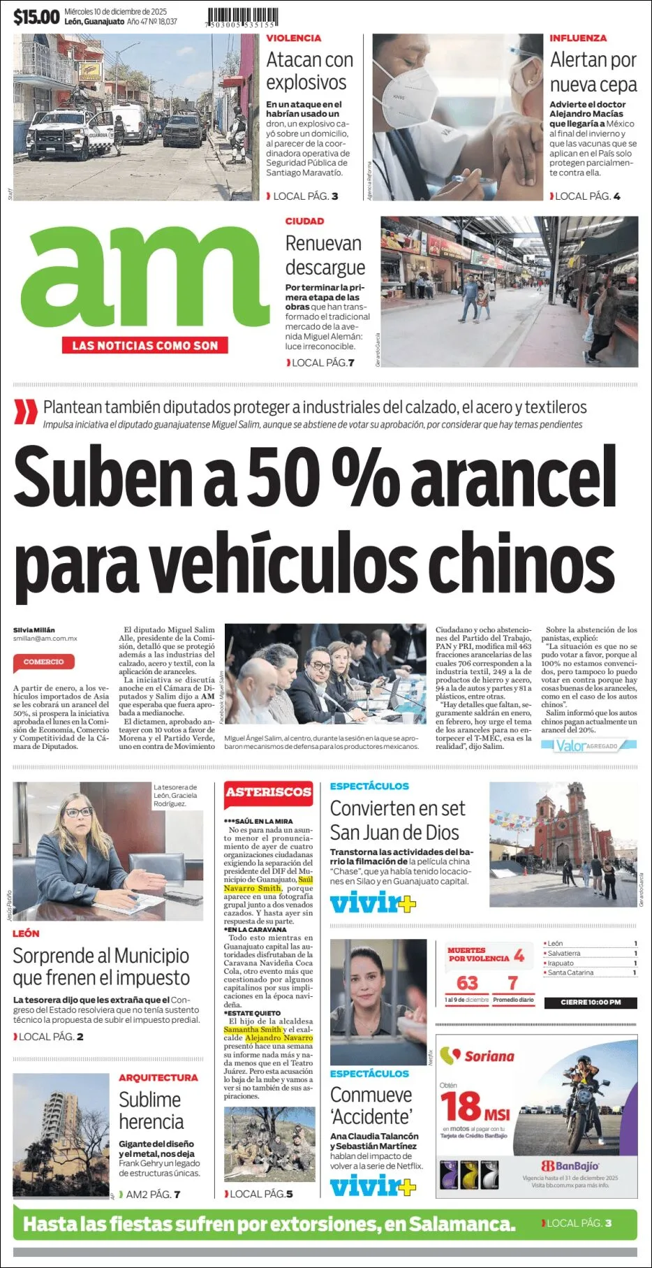 Portada de Am Corredor Industrial del miércoles, 10 de diciembre de 2025