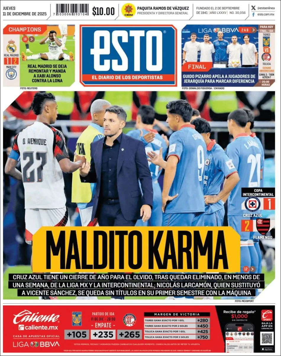 Portada de Esto del jueves, 11 de diciembre de 2025