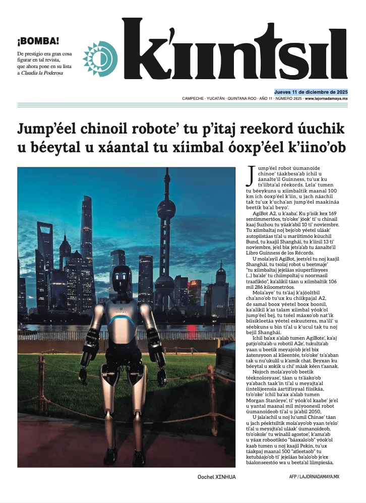 Portada de La Jornada - Kiintsil del jueves, 11 de diciembre de 2025