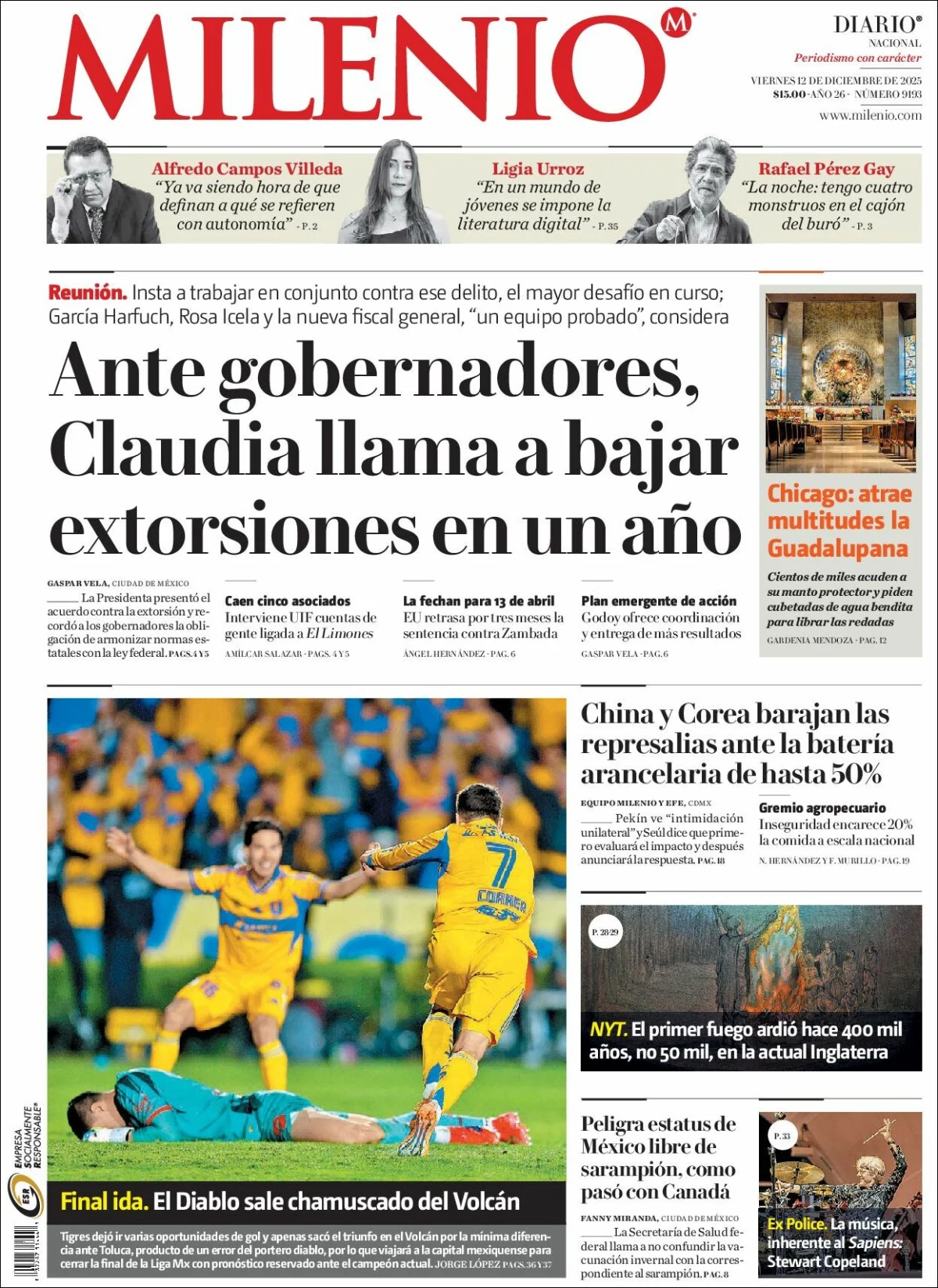 Portada de Milenio