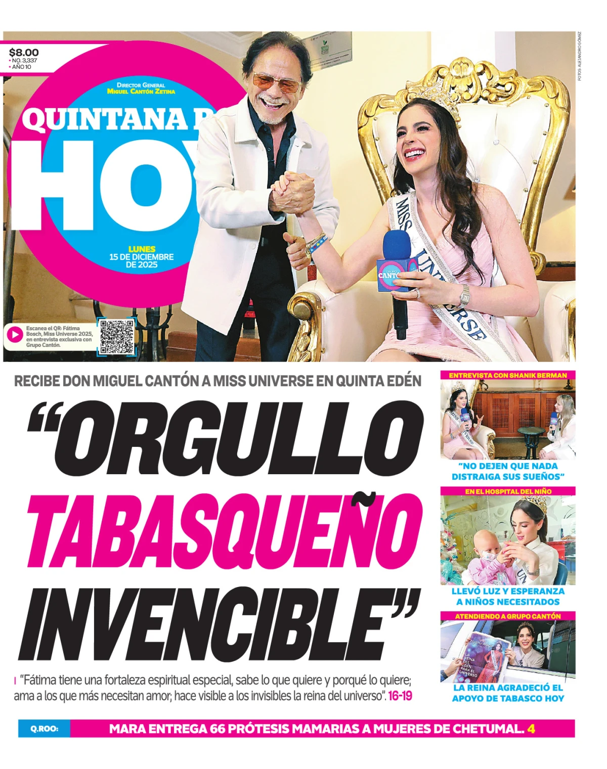 Portada de Quintana Roo Hoy (portada)