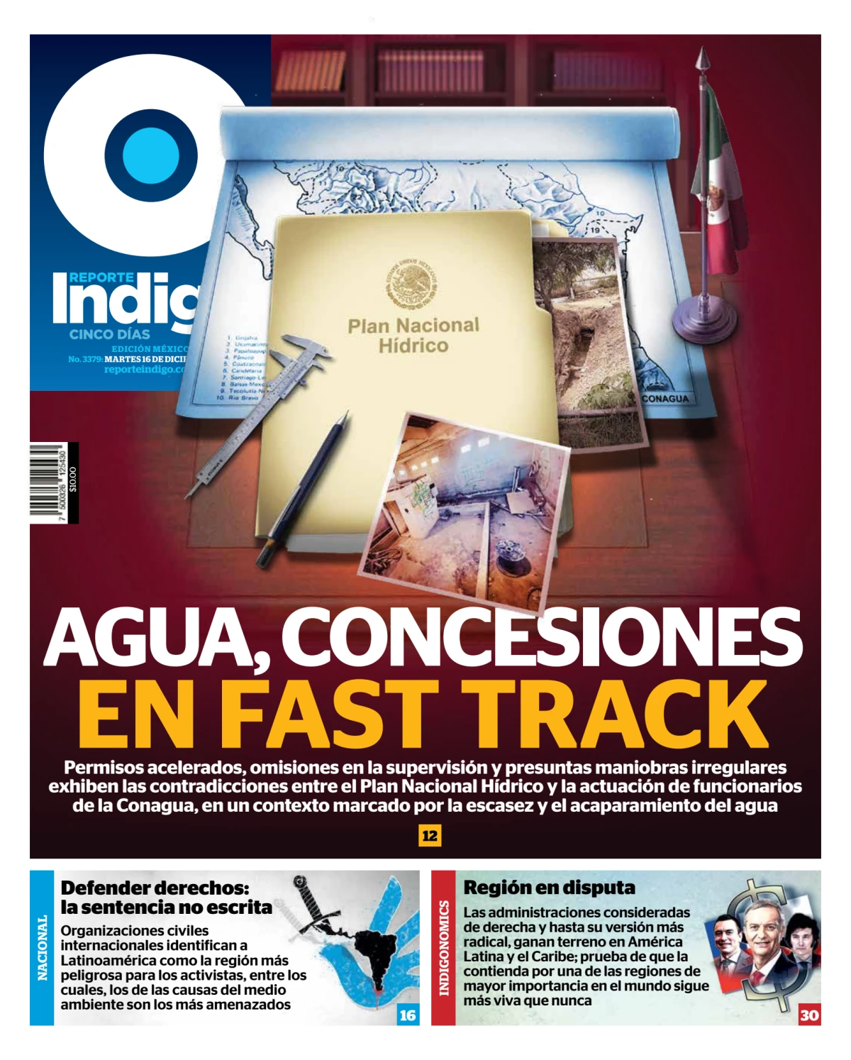 Portada de Reporte Indigo Nacional del martes, 16 de diciembre de 2025