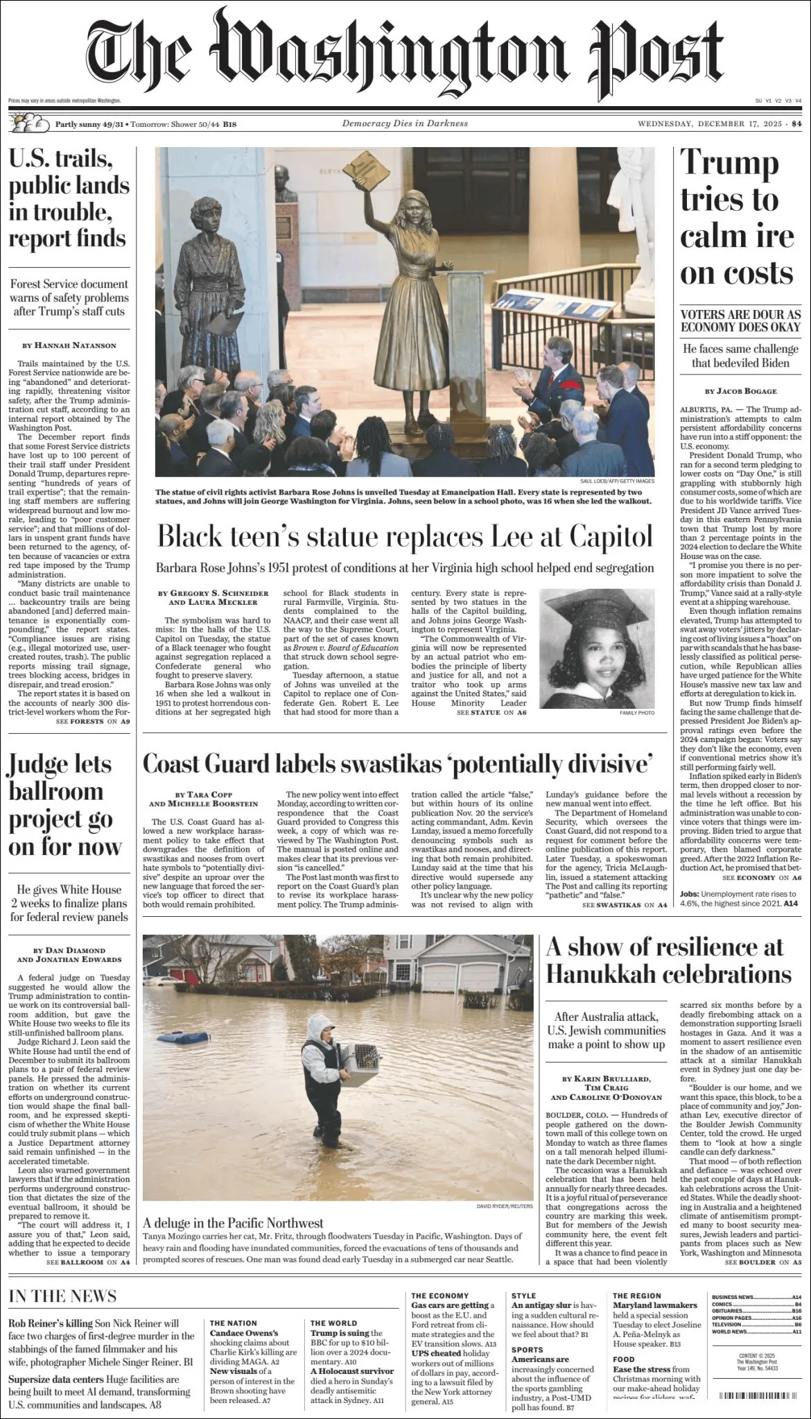 Portada de The Washington Post