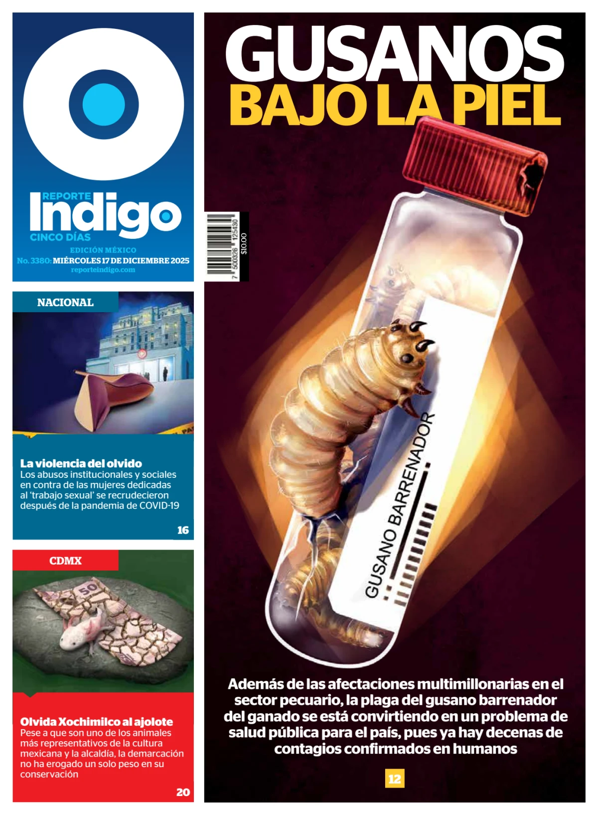 Portada de Reporte Indigo Nacional del miércoles, 17 de diciembre de 2025