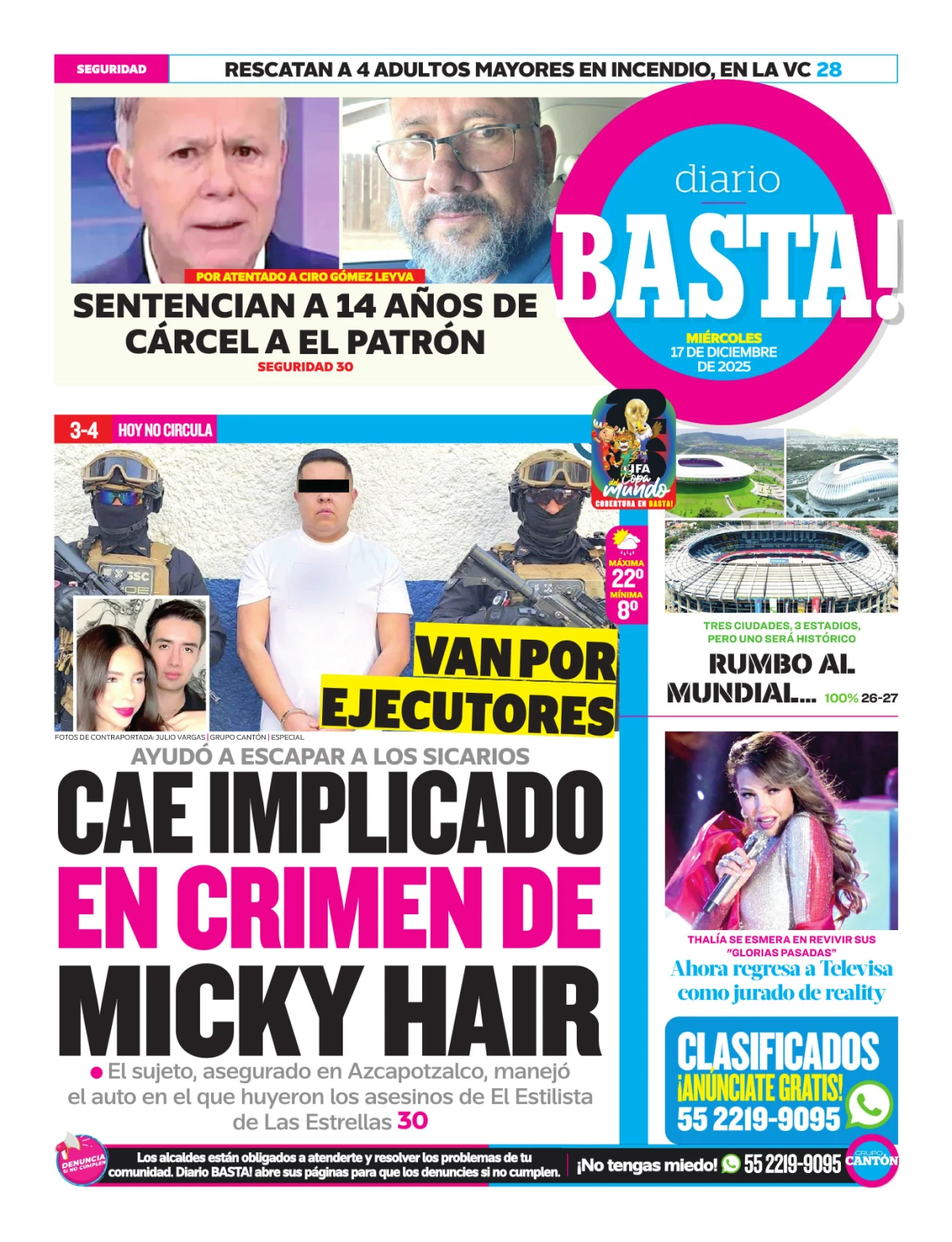 Portada de Basta! (contraportada)