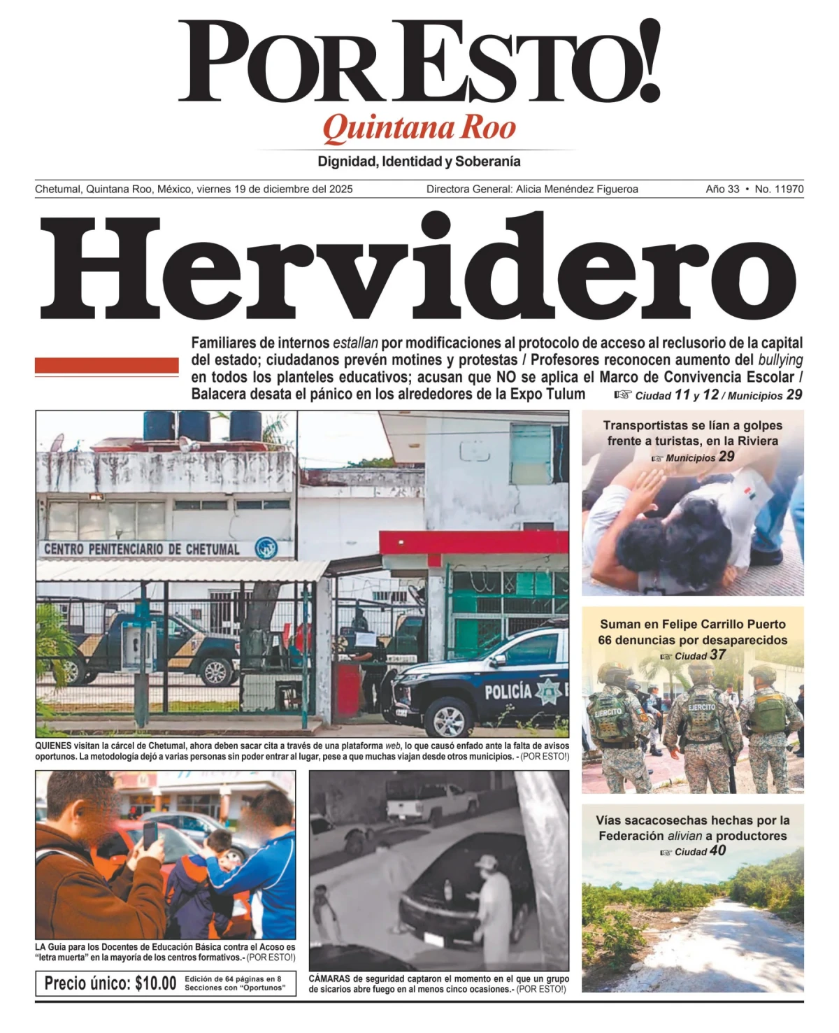 Portada de Por Esto (quintana Roo Chetumal)