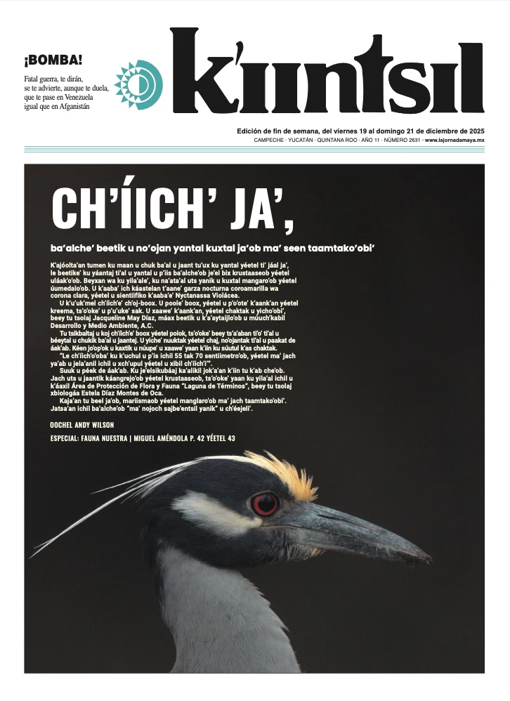 Portada de La Jornada - Kiintsil del viernes, 19 de diciembre de 2025