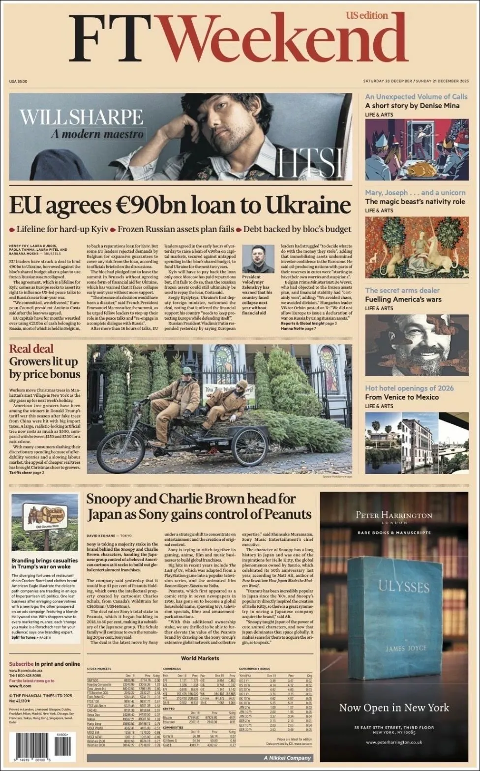 Portada de Financial Times del sábado, 20 de diciembre de 2025
