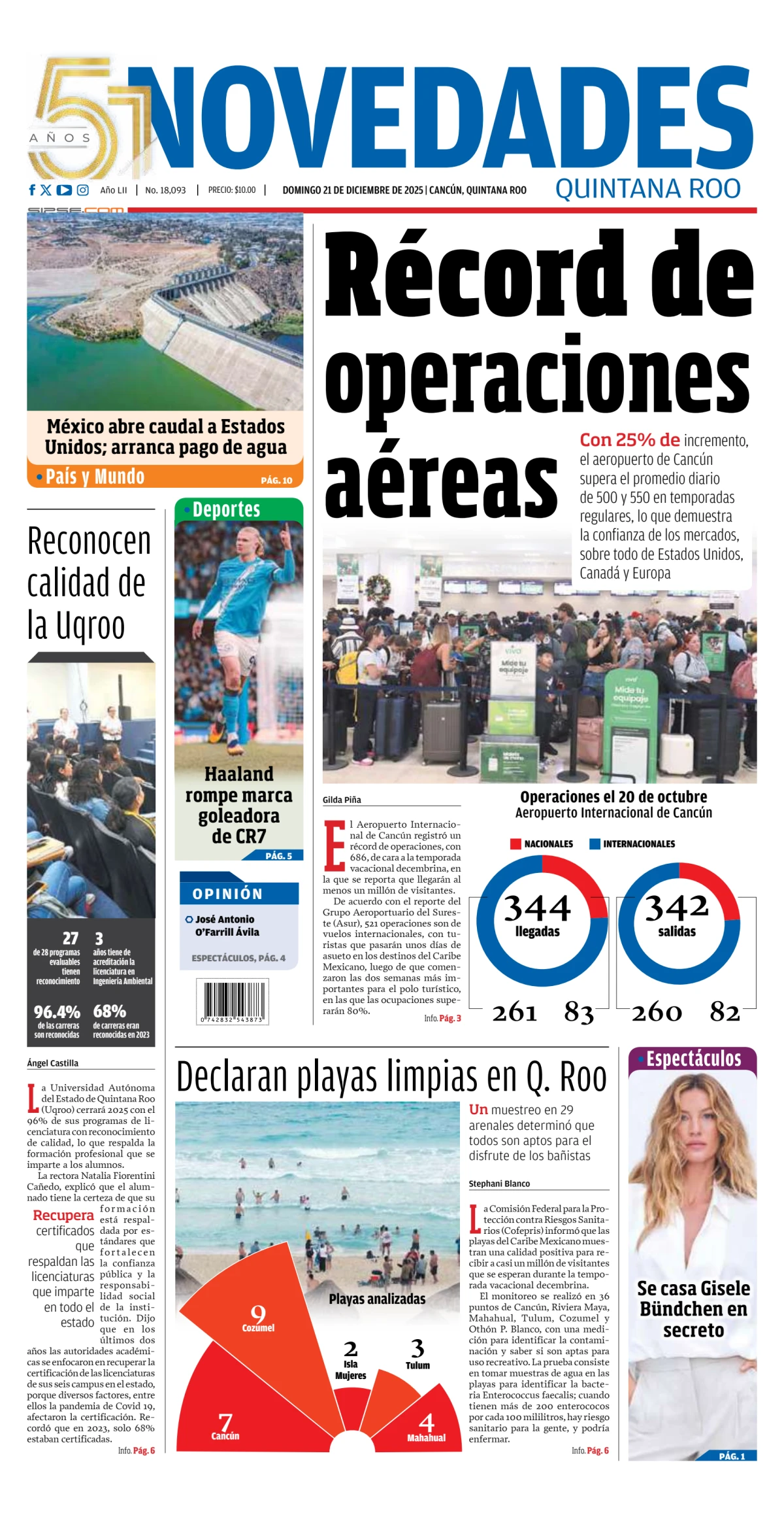Portada de Novedades Quintana Roo