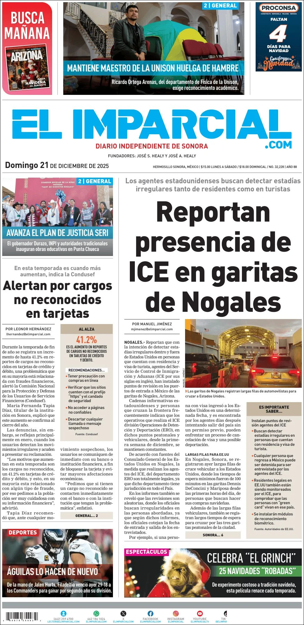 Portada de El Imparcial