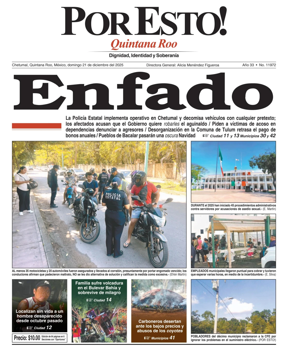 Portada de Por Esto (quintana Roo Chetumal)