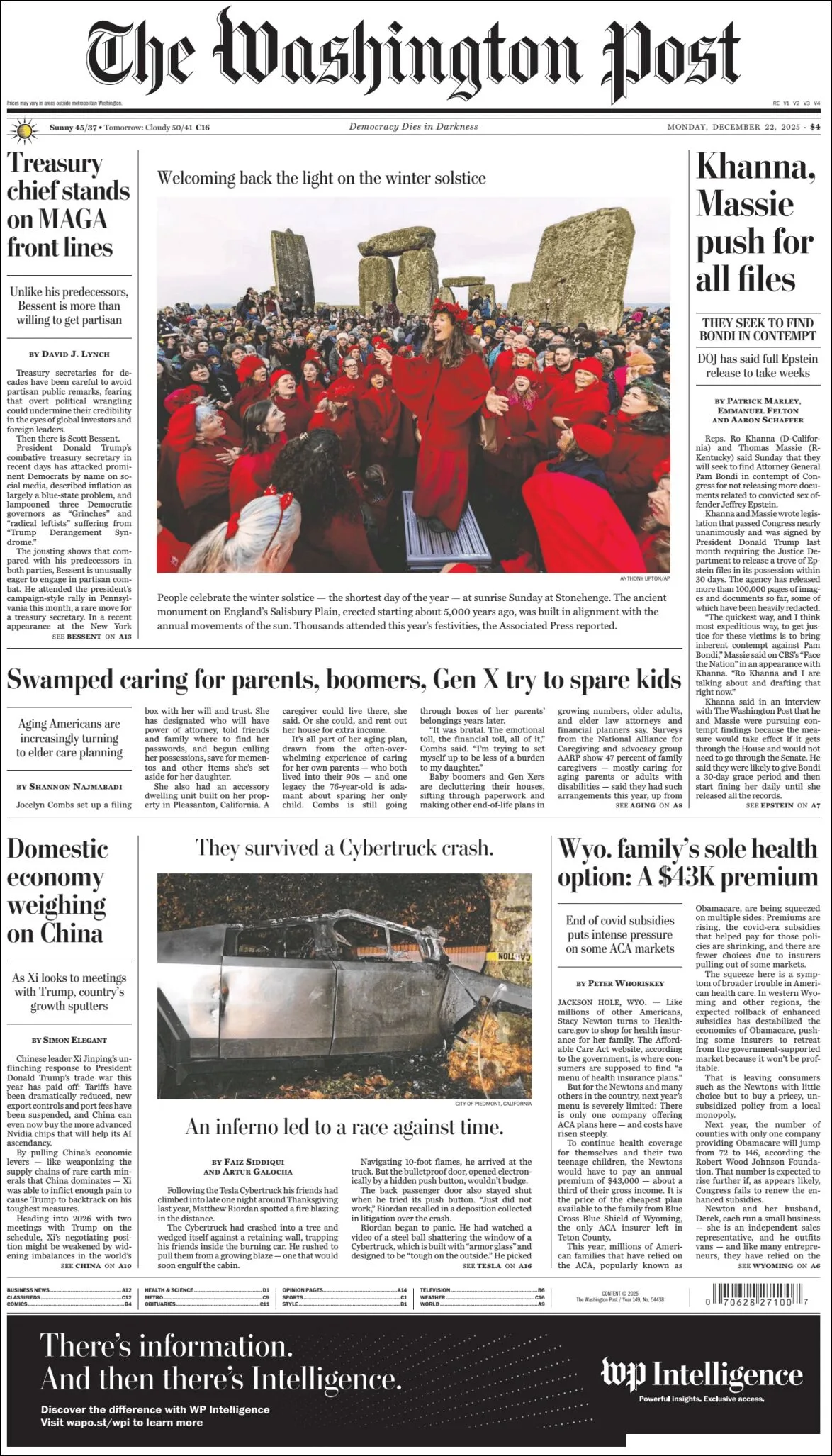 Portada de The Washington Post