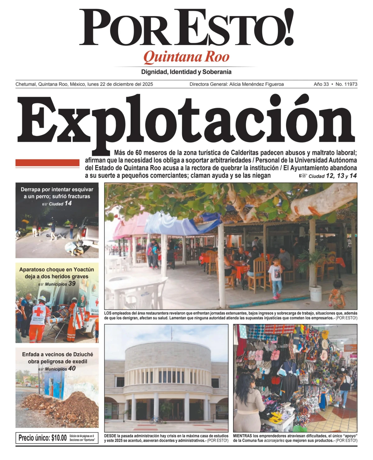 Portada de Por Esto (quintana Roo Chetumal)