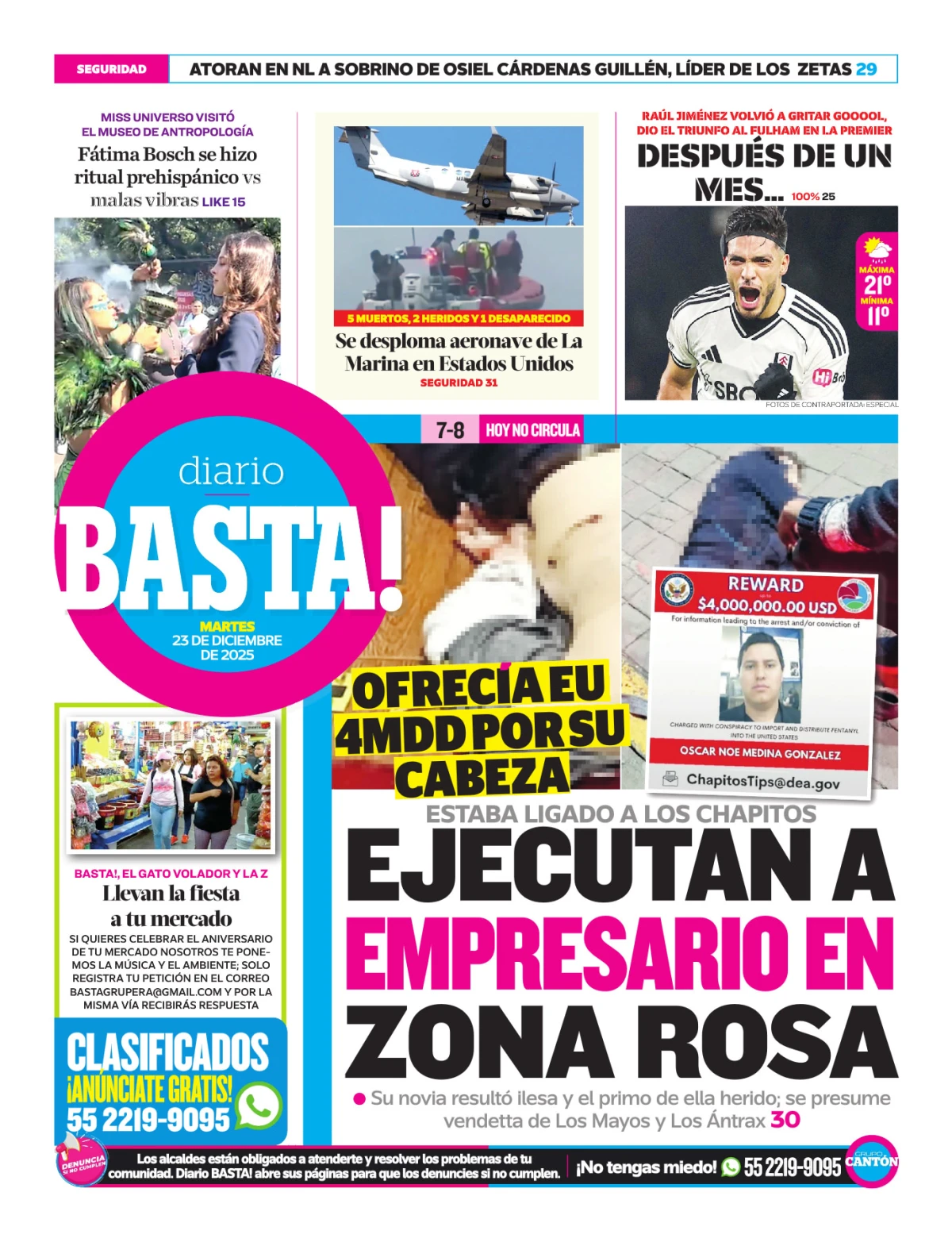 Portada de Basta! (contraportada)