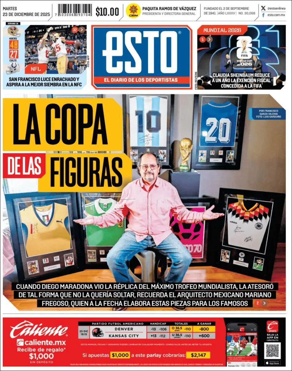 Portada de Esto del martes, 23 de diciembre de 2025