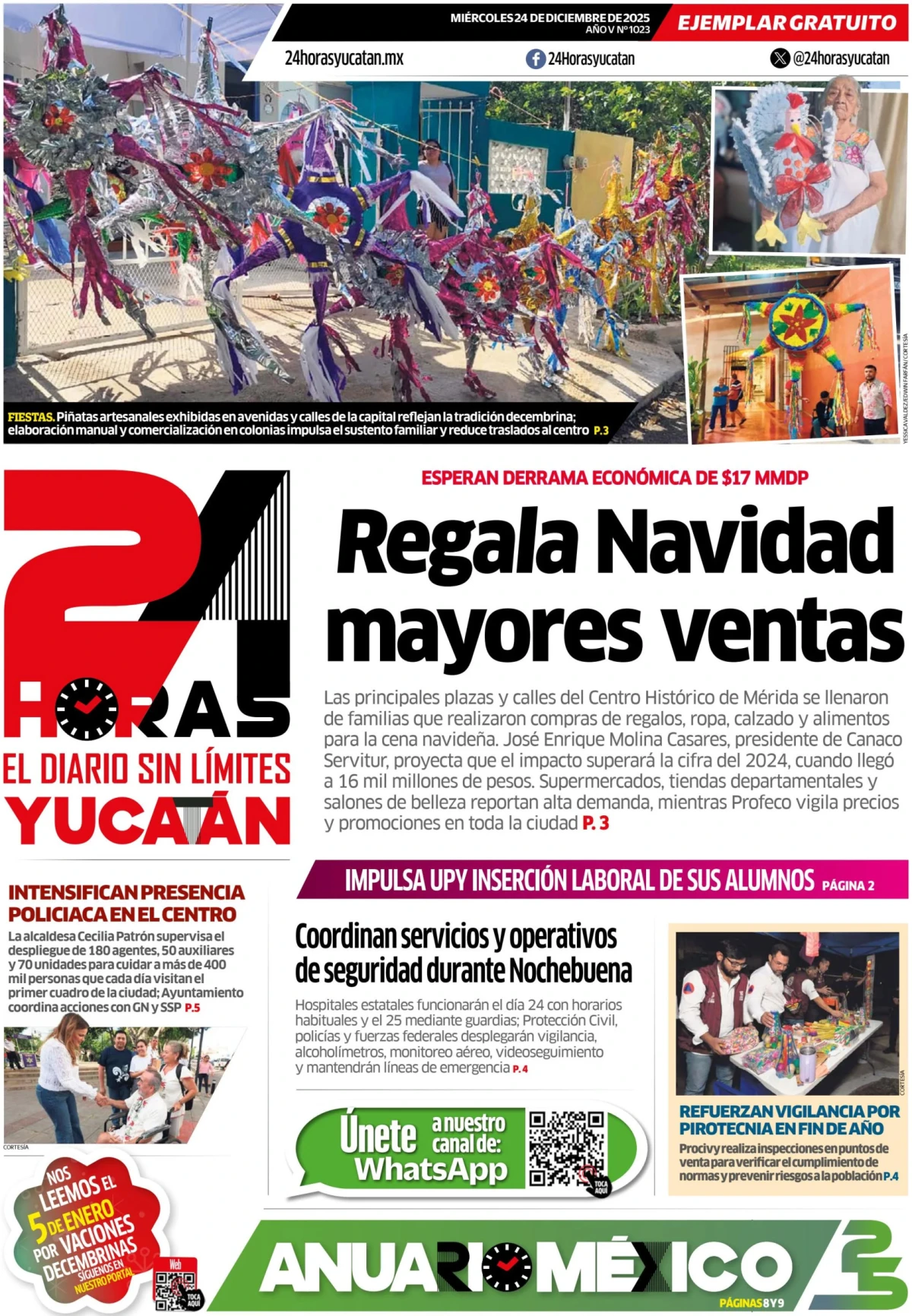 Portada de 24 Horas Yucatan