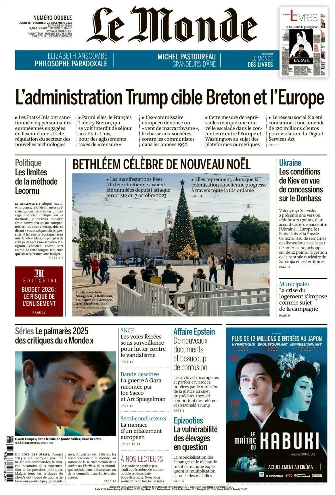 Portada de Le Monde