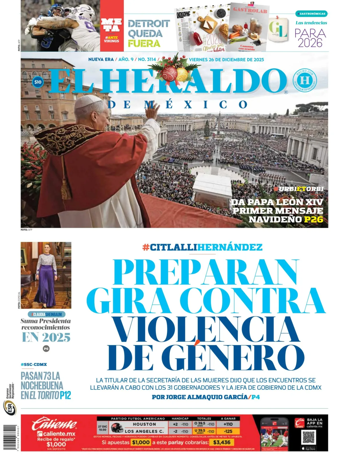 Portada de El Heraldo de Mexico