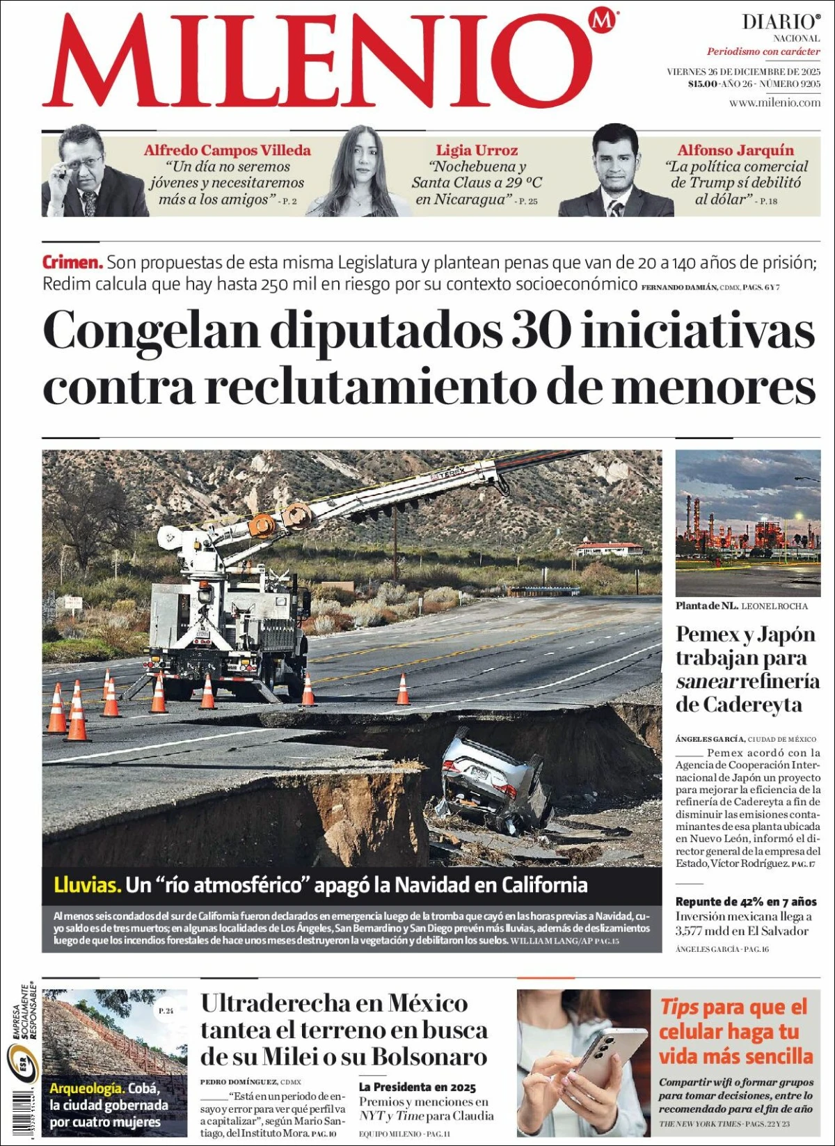 Portada de Milenio