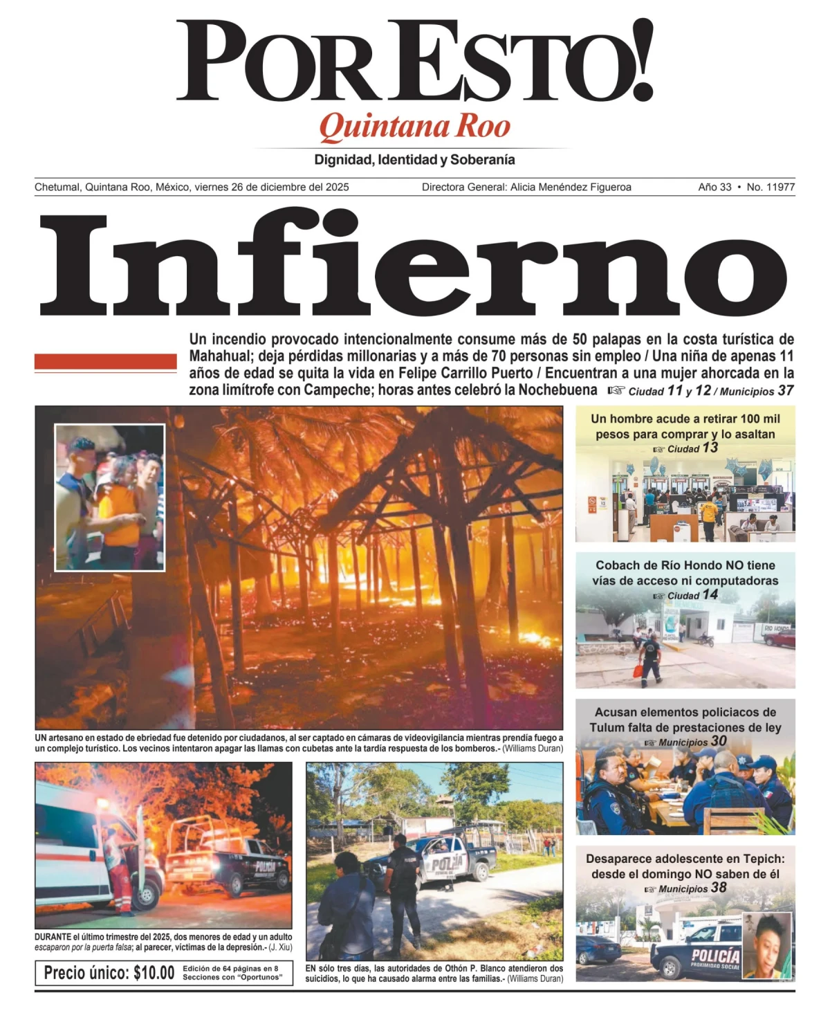 Portada de Por Esto (quintana Roo Chetumal)