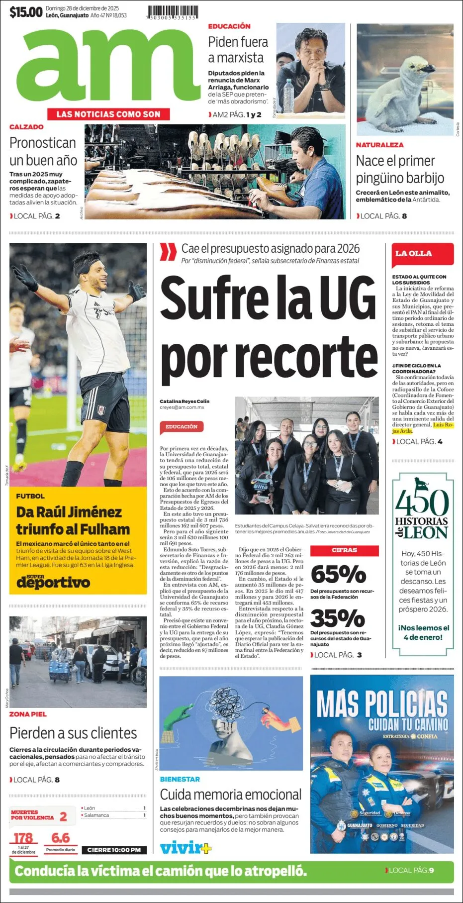 Portada de Am Corredor Industrial del domingo, 28 de diciembre de 2025