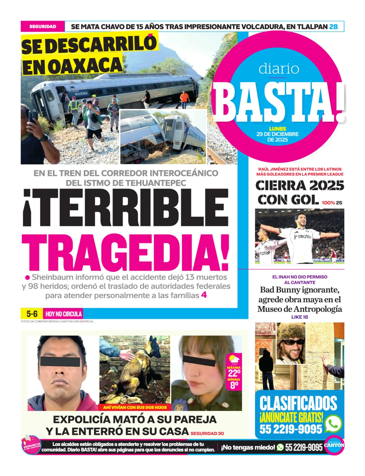 Portada de Basta! (contraportada)