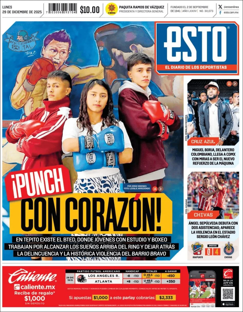 Portada de Esto del lunes, 29 de diciembre de 2025