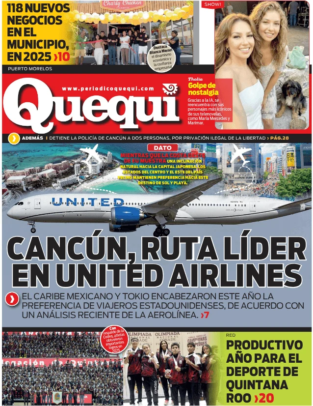 Portada de Quequi (contraportada) del lunes, 29 de diciembre de 2025