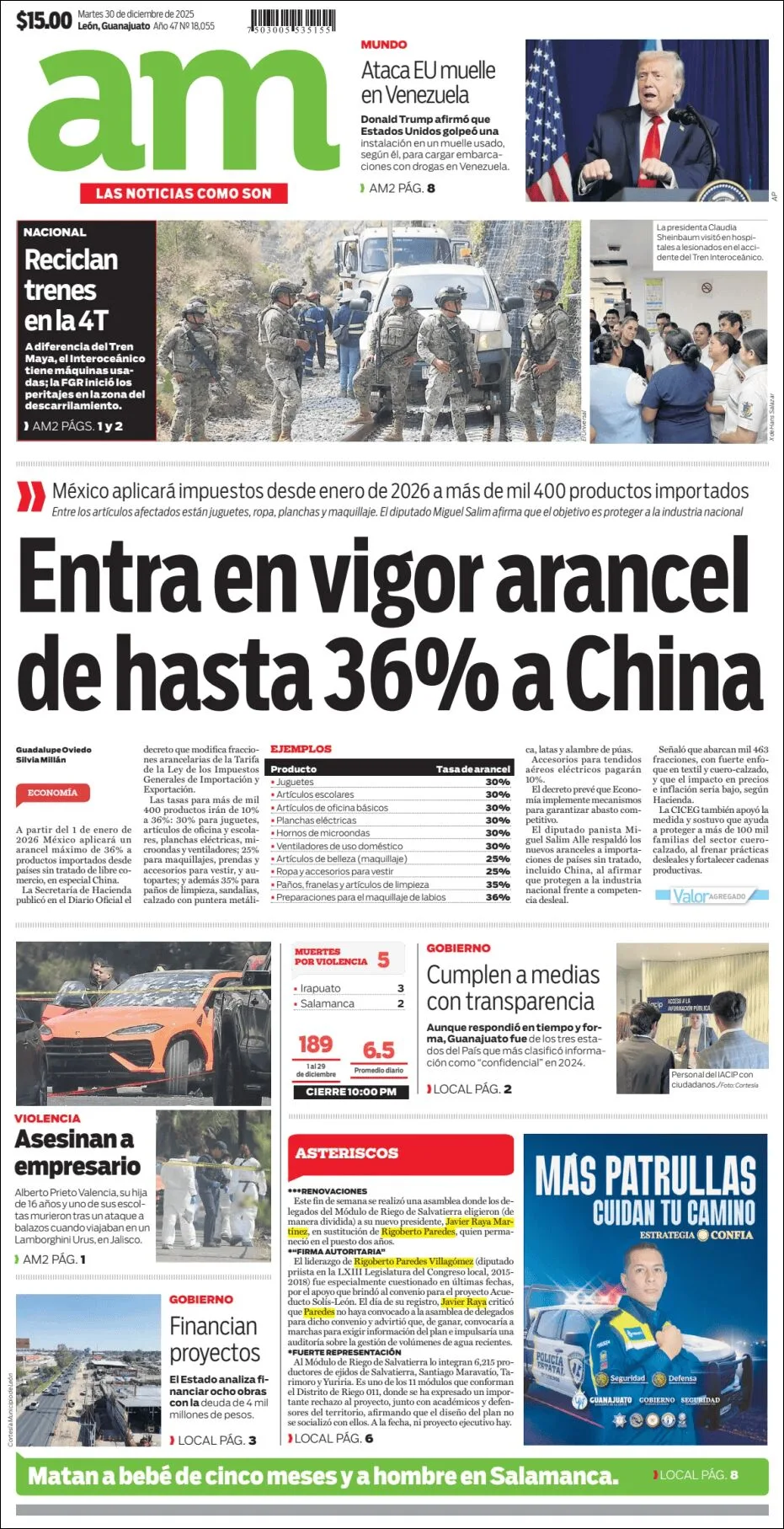 Portada de Am Corredor Industrial del martes, 30 de diciembre de 2025