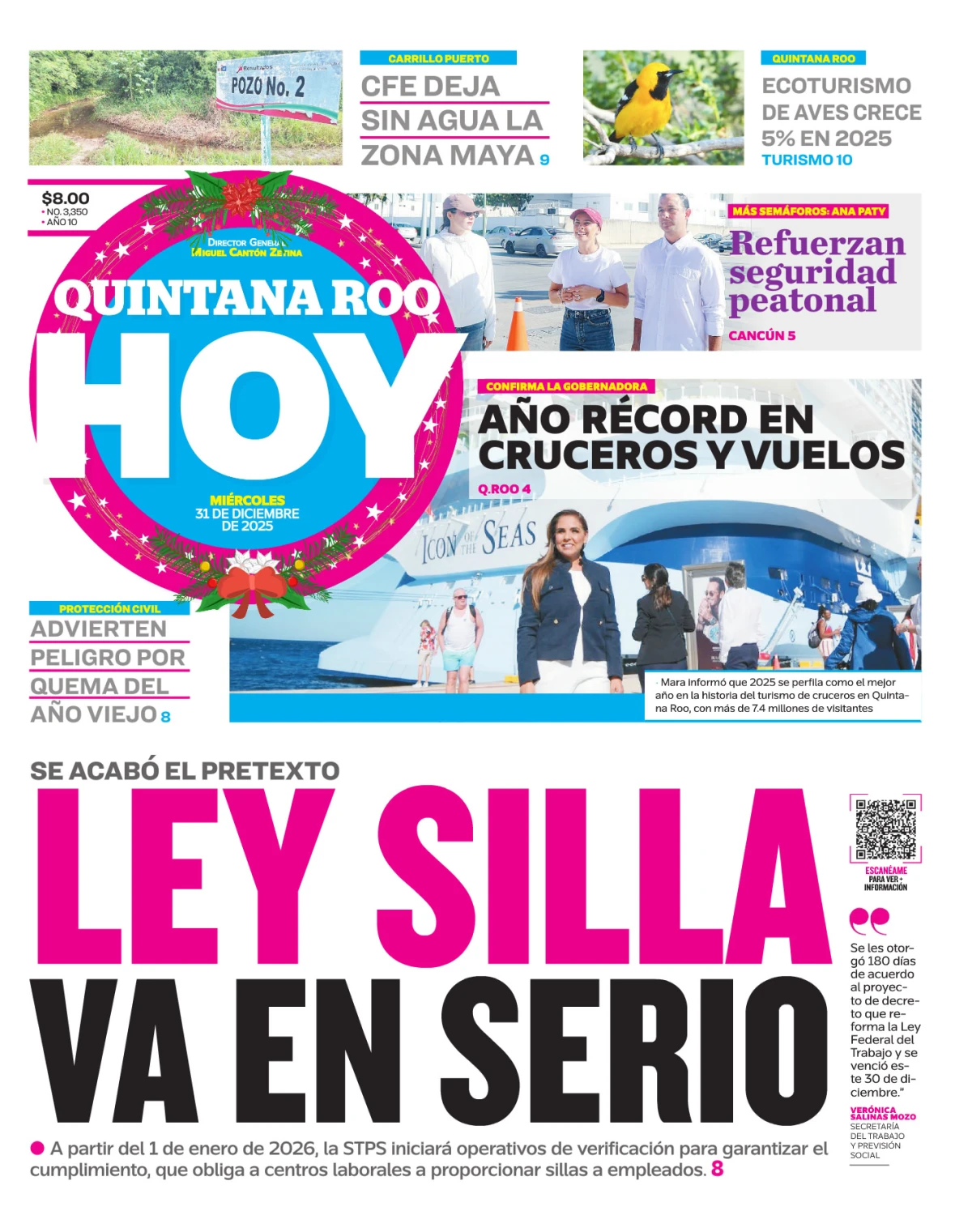 Portada de Quintana Roo Hoy (portada)
