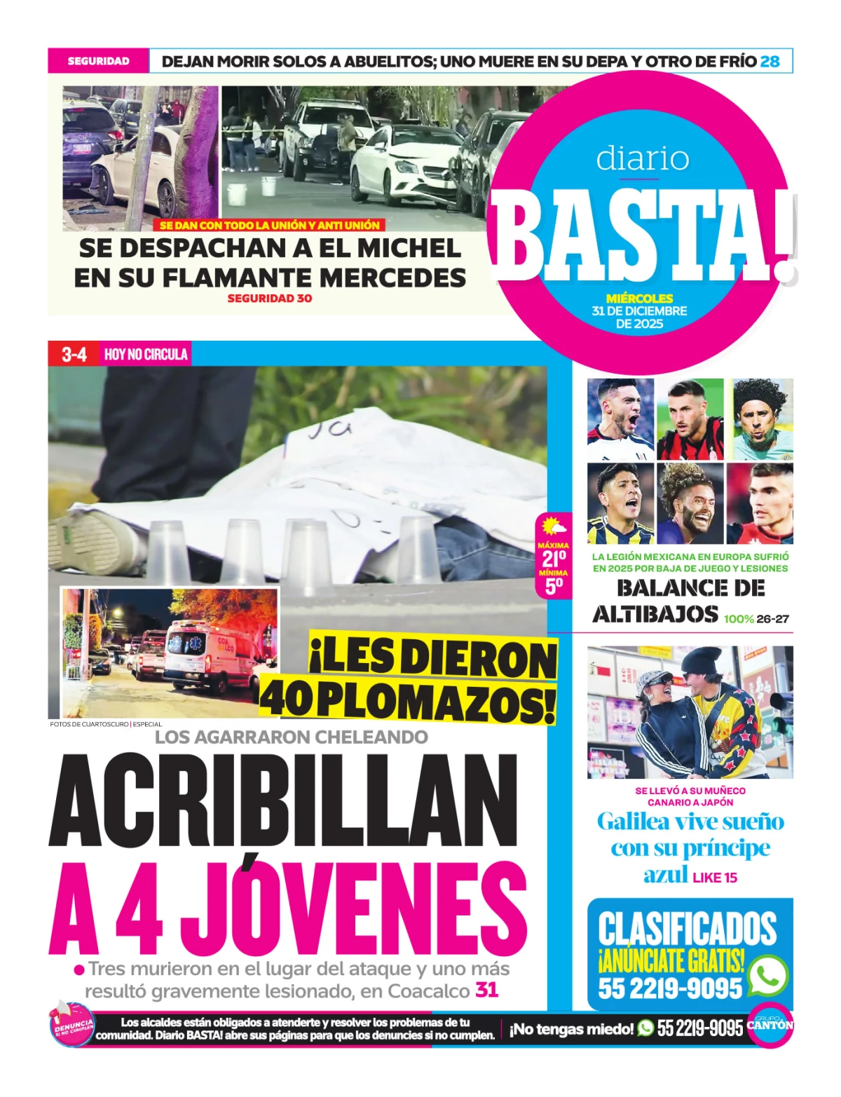 Portada de Basta! (contraportada)
