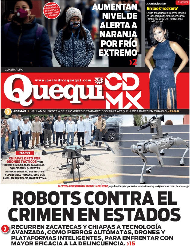 Portada de Quequi CDMX (contraportada) del miércoles, 31 de diciembre de 2025