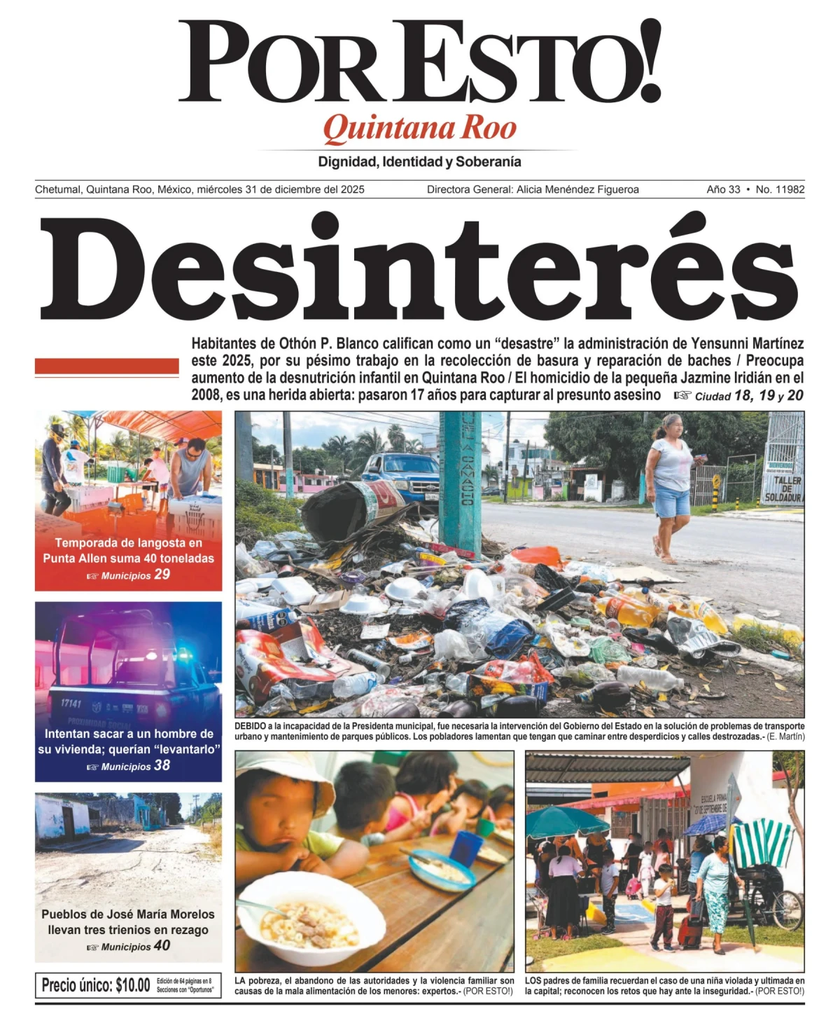 Portada de Por Esto (quintana Roo Chetumal)