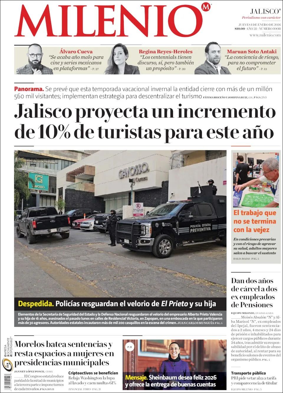 Portada de Milenio Jalisco