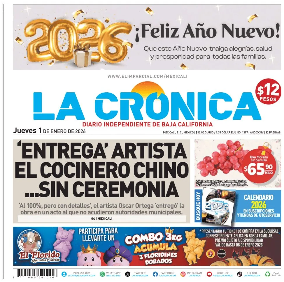 Portada de La Cronica