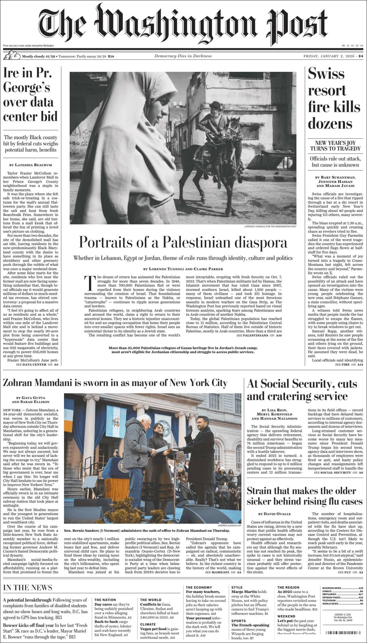 Portada de The Washington Post