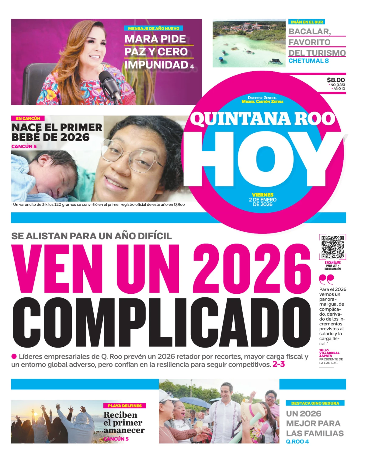 Portada de Quintana Roo Hoy (portada)
