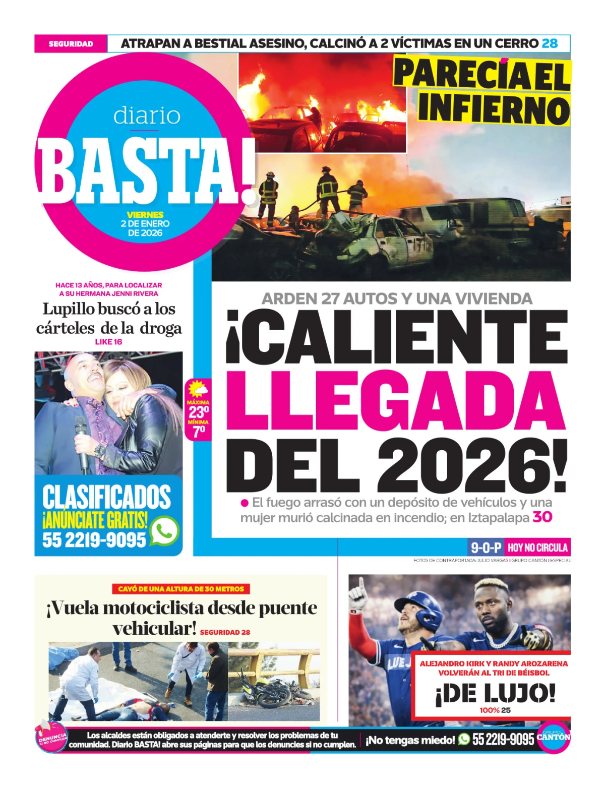 Portada de Basta! (contraportada)