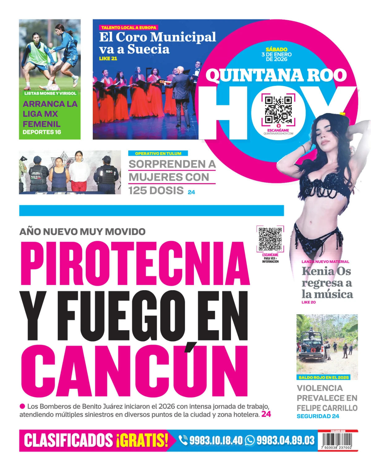 Portada de Quintana Roo Hoy (contraportada)