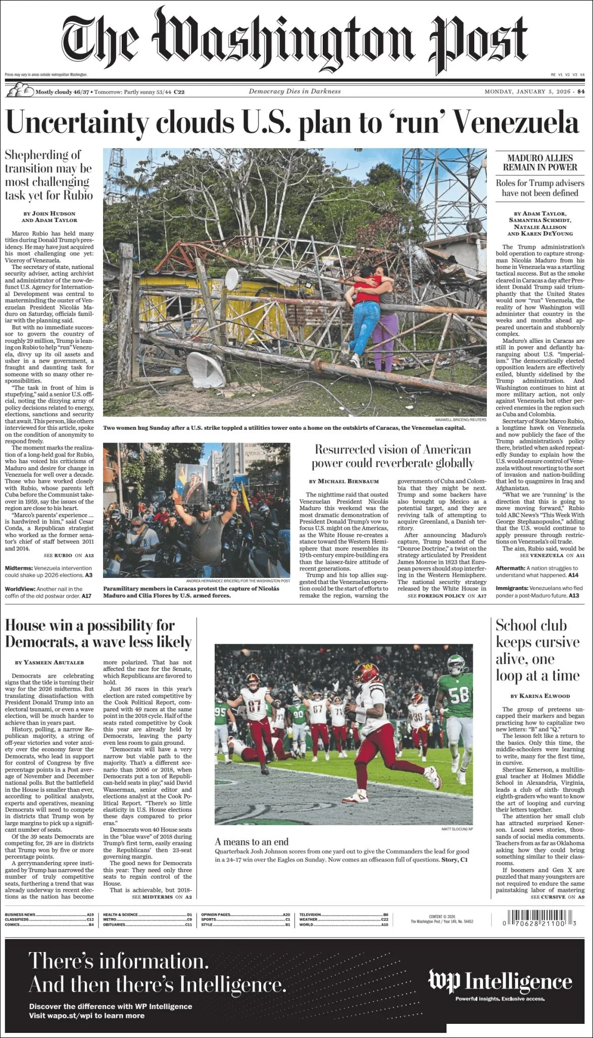 Portada de The Washington Post