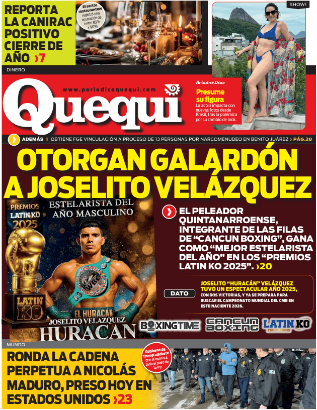 Portada de Quequi del lunes, 5 de enero de 2026