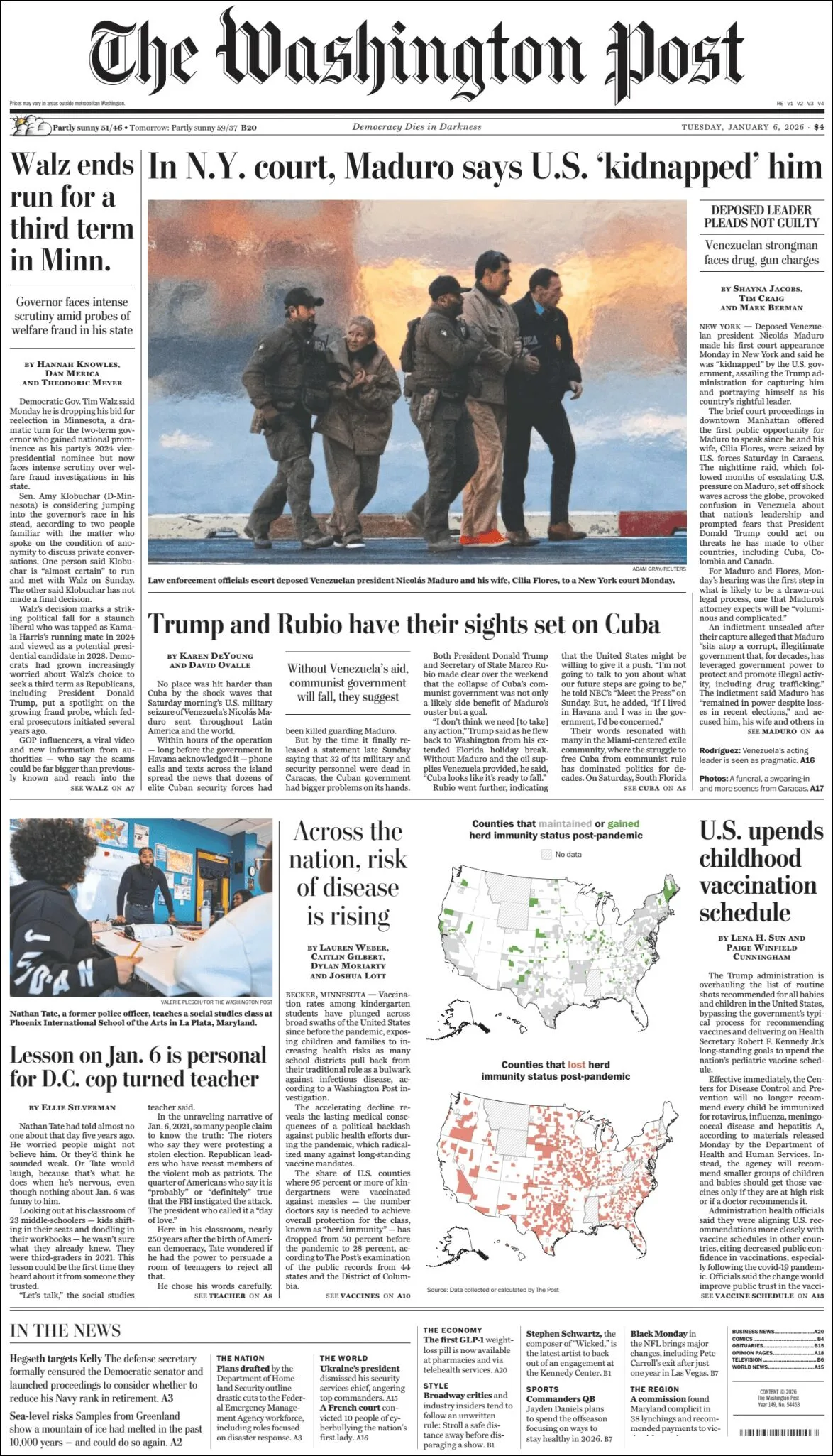 Portada de The Washington Post