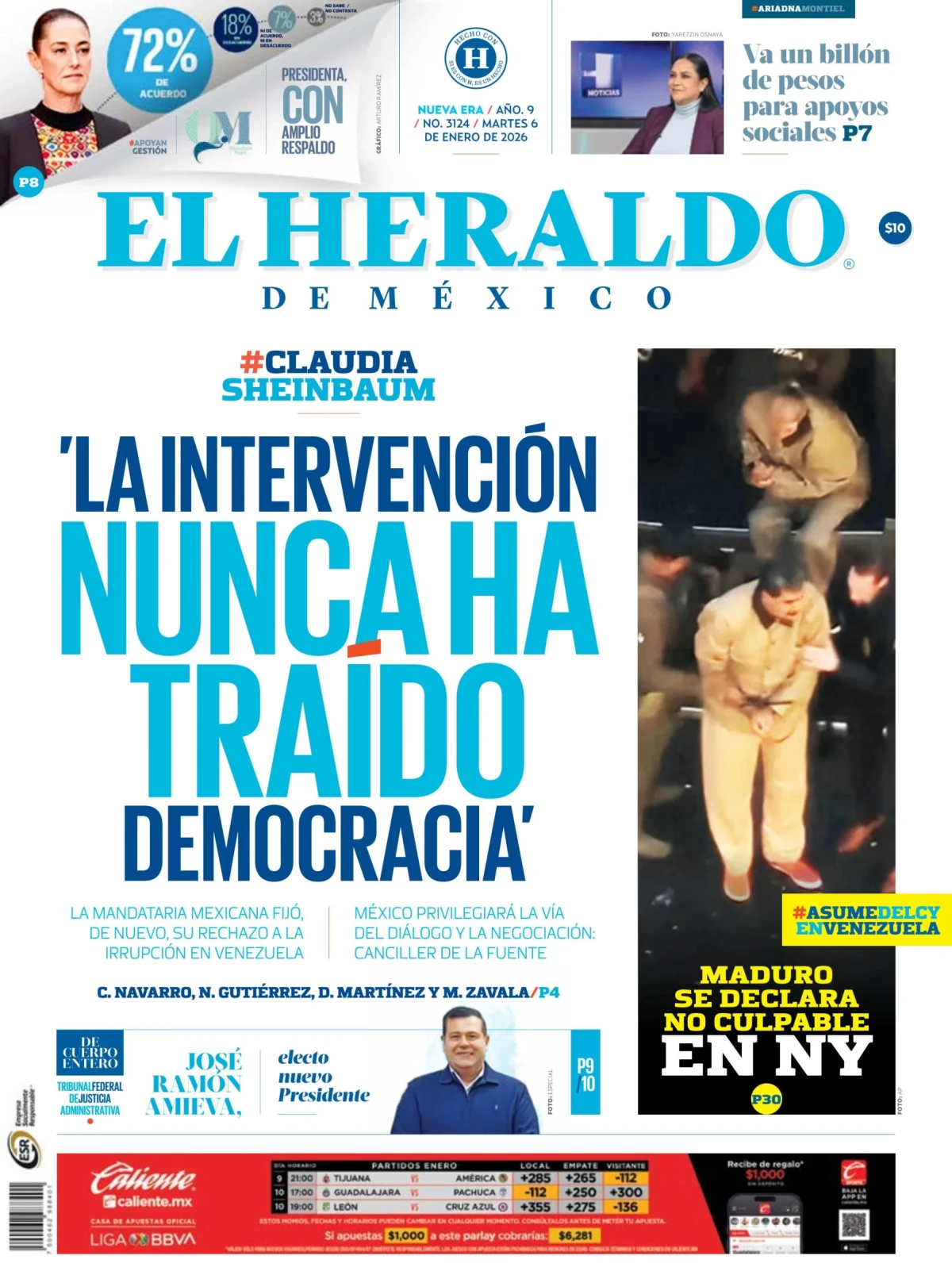 Portada de El Heraldo de Mexico
