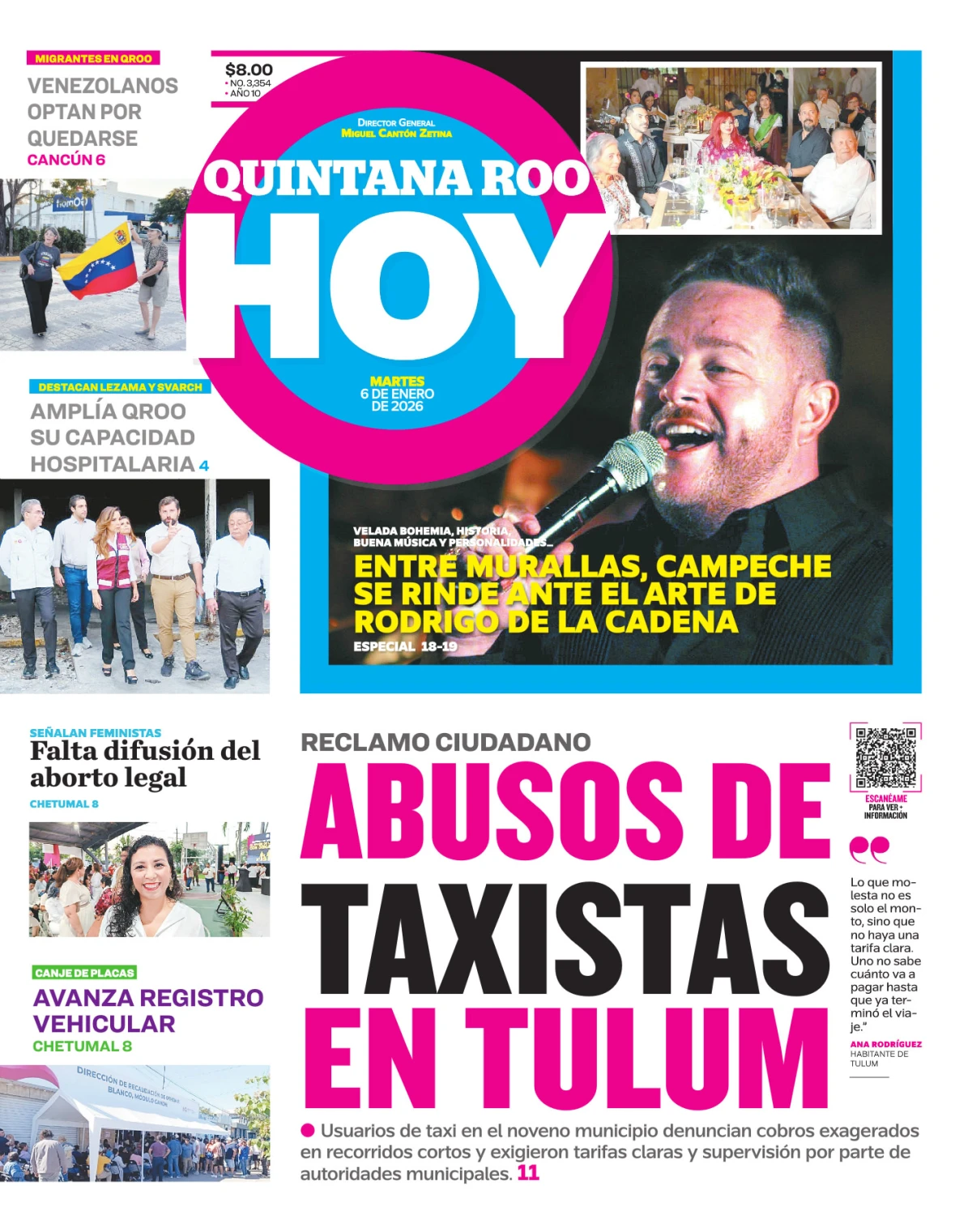 Portada de Quintana Roo Hoy (portada)