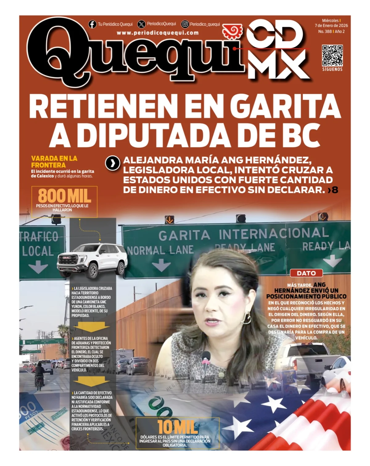 Portada de Quequi CDMX del miércoles, 7 de enero de 2026